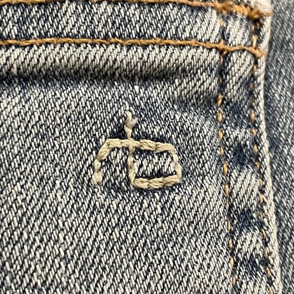 RAG & BONE Blue "Wiley"  Capri Raw Hem Skinny Jean Sz 2 - Picture 6 of 8